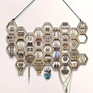 NWT! Honeycomb Style Jewelry Holder / Jewelry Display!